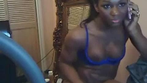 Ebony On Webcam